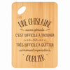 Planche bambou gravée personnalisée femme idée cadeau Fête des Mères apéro 30×20 prénom cuisine plateau fromage anniversaire noel maman mamie