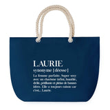Sac de plage Bleu anse corde Laurie Définition Femme