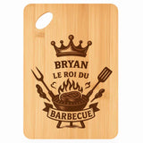Planche bambou gravée personnalisée homme idée cadeau Fête des Pères apéro 30×20 prénom cuisine plateau fromage anniversaire noel papa papi 
