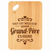 Planche bambou gravée personnalisée homme idée cadeau Fête des Pères apéro 30×20 prénom cuisine plateau fromage anniversaire noel papa papi 