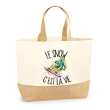 Sac Jute Fête des Mères Fêtes des Pères Mamie Papi Famille Idée Cadeau anniversaire Noël Travail Boulot Métier Départ Retraite Collègue Femme Homme