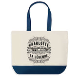 Sac de shopping bleu Charlotte Femme Déesse Légende
