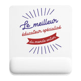 Tapis de souris ergonomique avec repose-poignet, accessoire bureau pour femme et homme, fête des pères, cadeau pas cher, idée cadeau fête des mères, secret santa, départ à la retraite, télétravail et gaming