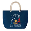 Sac de plage Bleu anse corde J'peux Pas Triathlon