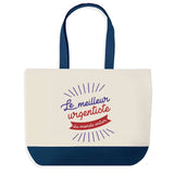 Sac de shopping bleu Urgentiste Meilleur du Monde