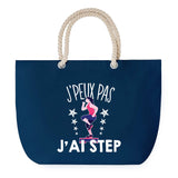 Sac de plage Bleu anse corde J'peux Pas Step