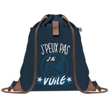sac a dos bleu coton recycle avec pochette idee cadeau originale pour collegue ami prof ou membre de la famille cadeau mixte noel anniversaire secret santa ou depart au travail sac leger pratique et ecologique design breton moderne