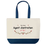 Sac de shopping bleu Agent d'Entretien au Top