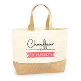 Sac Jute Fête des Mères Fêtes des Pères Mamie Papi Famille Idée Cadeau anniversaire Noël Travail Boulot Métier Départ Retraite Collègue Femme Homme