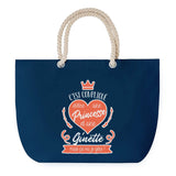 Sac de plage Bleu anse corde Ginette Princesse