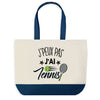 Sac de shopping bleu J'peux pas Tennis 2