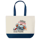Sac de shopping bleu Chérie Koala à la Plage