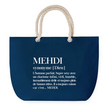 Sac de plage Bleu anse corde Mehdi Définition Homme