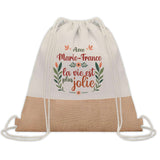 Sac Fête des Mères Mamie Famille Idée Cadeau anniversaire Noël Travail Boulot Métier Départ Retraite Collègue Femme cabas shopping plage