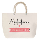 Sac Fête des Mères Mamie Famille Idée Cadeau anniversaire Noël Travail Boulot Métier Départ Retraite Collègue Femme cabas shopping plage