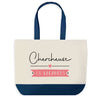 Sac de shopping bleu Chercheuse en Vacances