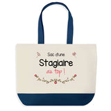 Sac de shopping bleu Stagiaire au Top