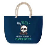 Sac de Plage Bleu avec Anse Corde Mamounette Pas Touche Panda