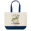 Sac de shopping bleu J'peux pas Fromage