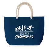 Sac de plage Bleu anse corde Né pour Snowboard