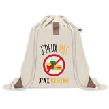 Sac à dos avec pochette J'peux pas Régime