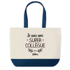 Sac de shopping bleu Zohra Super Collègue