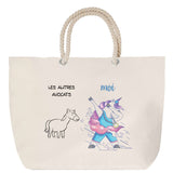 Sac Fête des Mères Mamie Famille Idée Cadeau anniversaire Noël Travail Boulot Métier Départ Retraite Collègue Femme cabas shopping plage