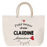 Sac Fête des Mères Mamie Famille Idée Cadeau anniversaire Noël Travail Boulot Métier Départ Retraite Collègue Femme cabas shopping plage