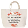 Sac Fête des Mères Mamie Famille Idée Cadeau anniversaire Noël Travail Boulot Métier Départ Retraite Collègue Femme cabas shopping plage