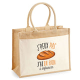 Sac Fête des Mères Mamie Famille Idée Cadeau anniversaire Noël Travail Boulot Métier Départ Retraite Collègue Femme cabas shopping plage Homme Papa Papi Pères Frère