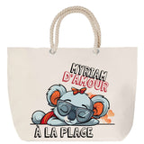 Sac Fête des Mères Mamie Famille Idée Cadeau anniversaire Noël Travail Boulot Métier Départ Retraite Collègue Femme cabas shopping plage