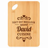 Planche bambou gravée personnalisée homme idée cadeau Fête des Pères apéro 30×20 prénom cuisine plateau fromage anniversaire noel papa papi 
