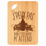 Planche bambou gravée personnalisée femme homme idée cadeau Fête des Mères Fête des Pères apéro papa maman prénom cuisine plateau fromage