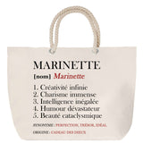 Sac Fête des Mères Mamie Famille Idée Cadeau anniversaire Noël Travail Boulot Métier Départ Retraite Collègue Femme cabas shopping plage