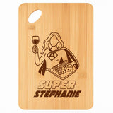 Planche bambou gravée personnalisée femme idée cadeau Fête des Mères apéro 30×20 prénom cuisine plateau fromage anniversaire noel maman mamie
