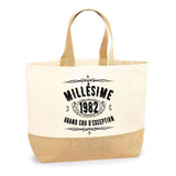 Sac Jute Fête des Mères Fêtes des Pères Mamie Papi Famille Idée Cadeau anniversaire Noël Travail Boulot Métier Départ Retraite Collègue Femme Homme