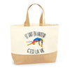 Sac Jute Fête des Mères Fêtes des Pères Mamie Papi Famille Idée Cadeau anniversaire Noël Travail Boulot Métier Départ Retraite Collègue Femme Homme
