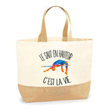 Sac Jute Fête des Mères Fêtes des Pères Mamie Papi Famille Idée Cadeau anniversaire Noël Travail Boulot Métier Départ Retraite Collègue Femme Homme