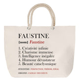 Sac Fête des Mères Mamie Famille Idée Cadeau anniversaire Noël Travail Boulot Métier Départ Retraite Collègue Femme cabas shopping plage