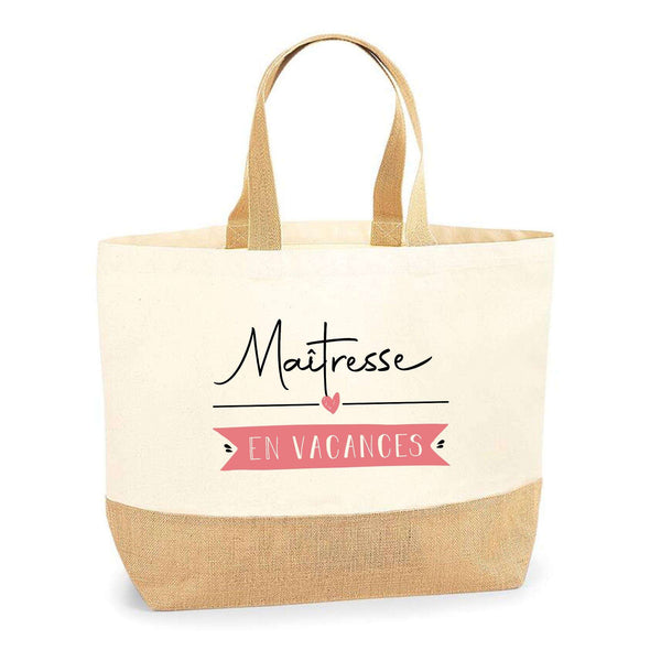 Sac Jute Fête des Mères Fêtes des Pères Mamie Papi Famille Idée Cadeau anniversaire Noël Travail Boulot Métier Départ Retraite Collègue Femme Homme