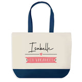 Sac de shopping bleu Isabelle en Vacances