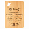 Planche bambou gravée personnalisée femme idée cadeau Fête des Mères apéro 30×20 prénom cuisine plateau fromage anniversaire noel maman mamie