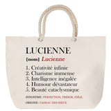 Sac Fête des Mères Mamie Famille Idée Cadeau anniversaire Noël Travail Boulot Métier Départ Retraite Collègue Femme cabas shopping plage