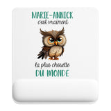 Tapis de souris ergonomique avec repose-poignet, accessoire bureau pour femme et homme, fête des pères, cadeau pas cher, idée cadeau fête des mères, secret santa, départ à la retraite, télétravail et gaming