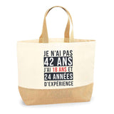 Sac Jute Fête des Mères Fêtes des Pères Mamie Papi Famille Idée Cadeau anniversaire Noël Travail Boulot Métier Départ Retraite Collègue Femme Homme