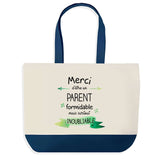 Sac de shopping bleu Merci Parent Inoubliable Homme