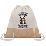 Sac Fête des Pères Papi Papa Cadeau anniversaire Noël Travail Boulot Métier Départ Retraite Collègue Homme cabas shopping plage