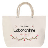 Sac Fête des Mères Mamie Famille Idée Cadeau anniversaire Noël Travail Boulot Métier Départ Retraite Collègue Femme cabas shopping plage
