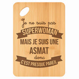 Planche bambou gravée personnalisée femme idée cadeau Fête des Mères apéro 30×20 prénom cuisine plateau fromage anniversaire noel maman mamie
