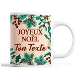 Mug de Noël Prénom personnalisable Beige - Planetee